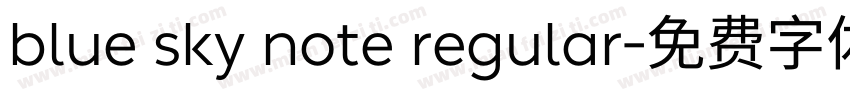 blue sky note regular字体转换